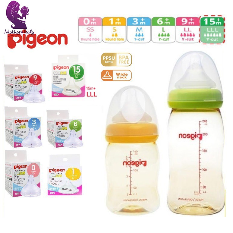 Pigeon milk clearance bottle nipple