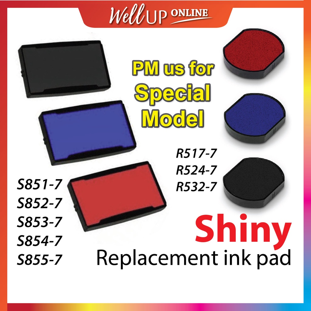 Shiny Replacement Pad S-854-7 Blue Ink