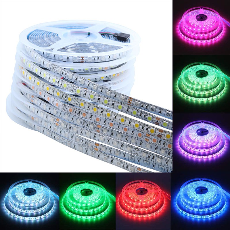 ready stock Led strip lights DC 24V SMD 5050 5M 300led waterproof