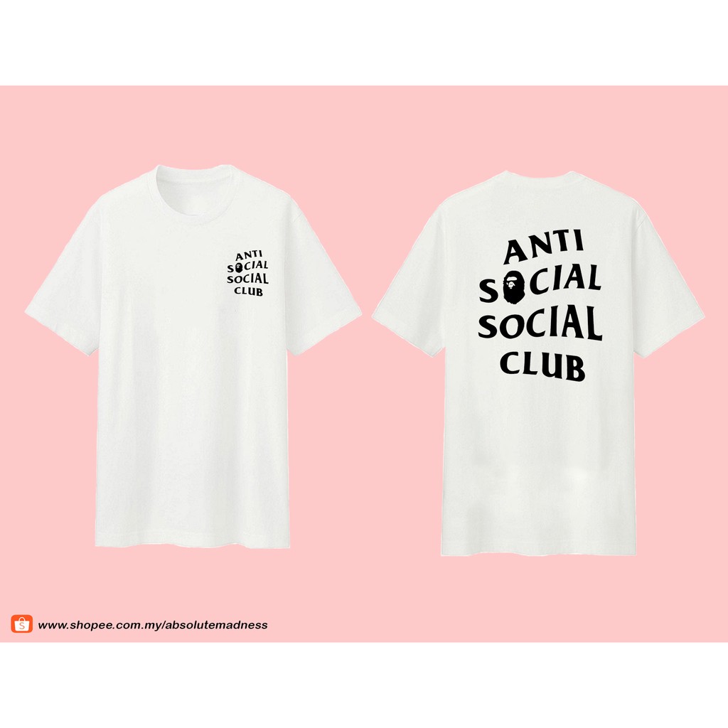 ANTI SOCIAL SOCIAL CLUB X BAPE STREETWEAR T SHIRT Shopee Malaysia