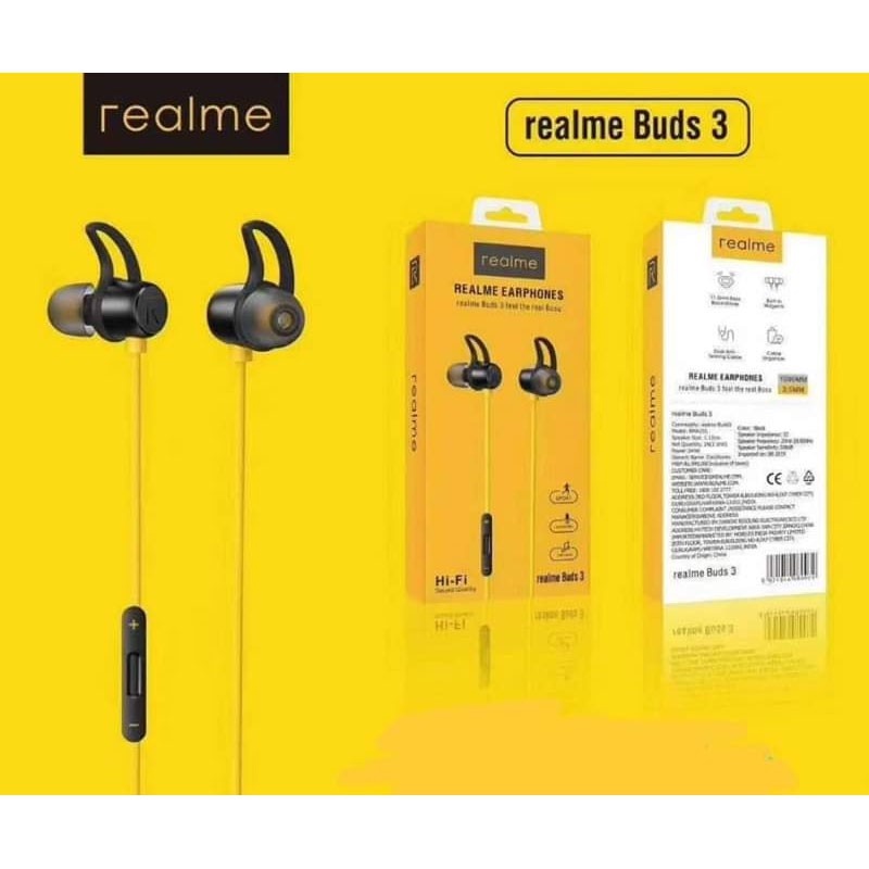 Realme Earphones Buds 3 Hi Fi Sound Quality RMA155 Earbuds Gaming