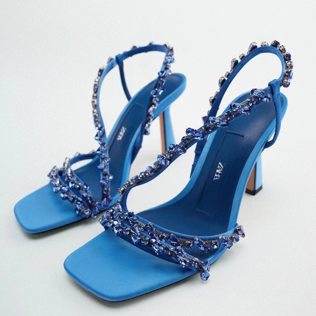 Zara best sale blue sandals