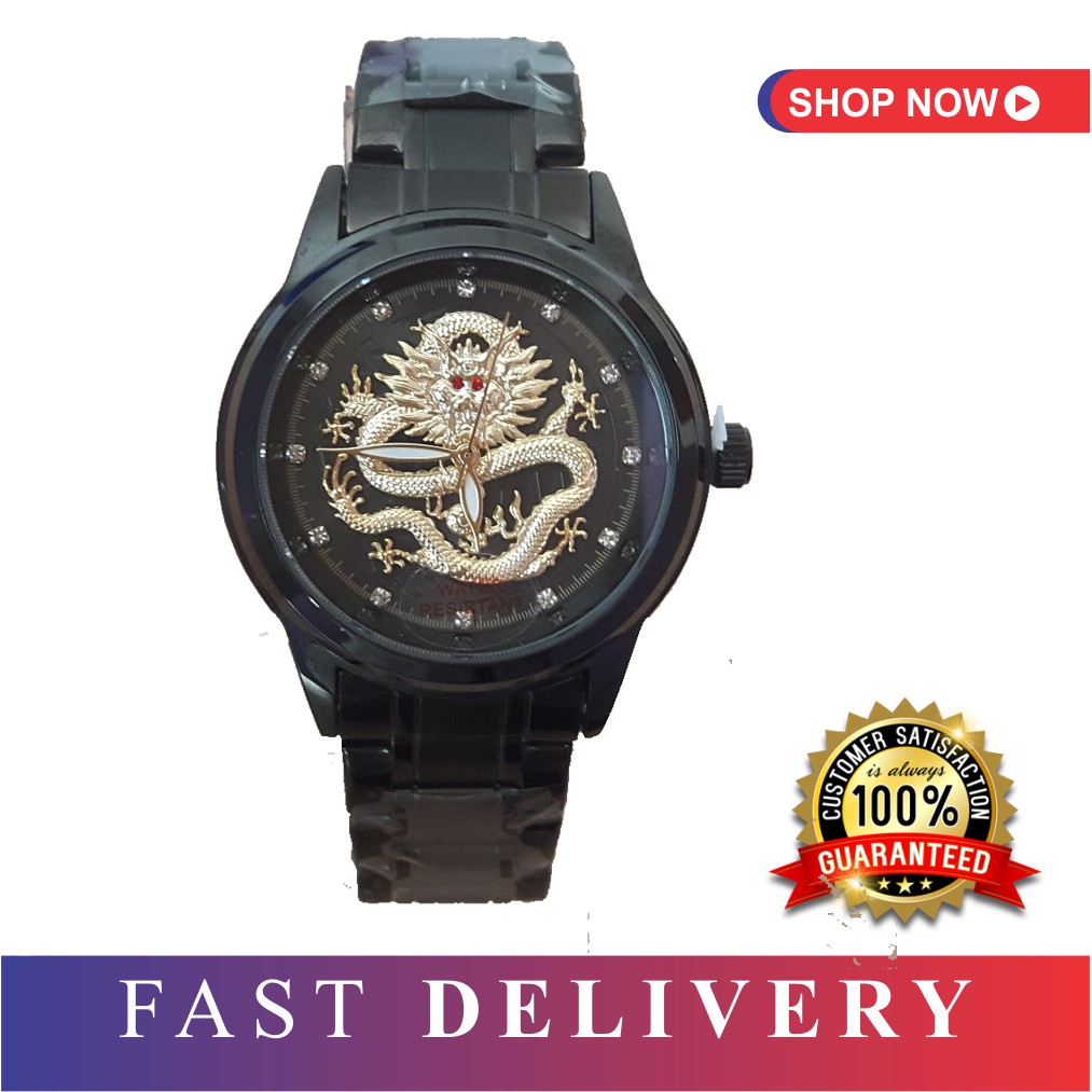 Black dragon timepiece sales