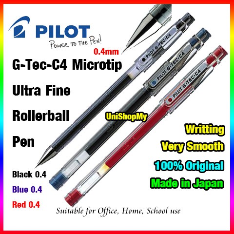 Pilot G-Tec C4 Gel Ink Rollerball Pen - Black