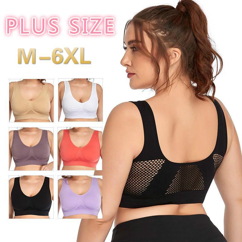 Plus Size M-6XL Sports Bra Women Seamless Underwear Without Steel