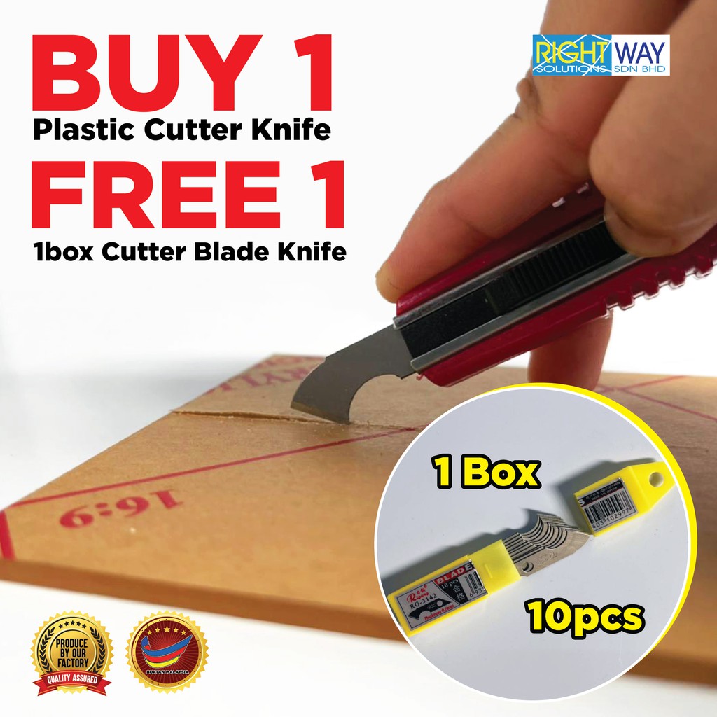 Acrylic Cutter Scoring Knife Hook Knife + FREE 1 Box Cutter Blade Knife