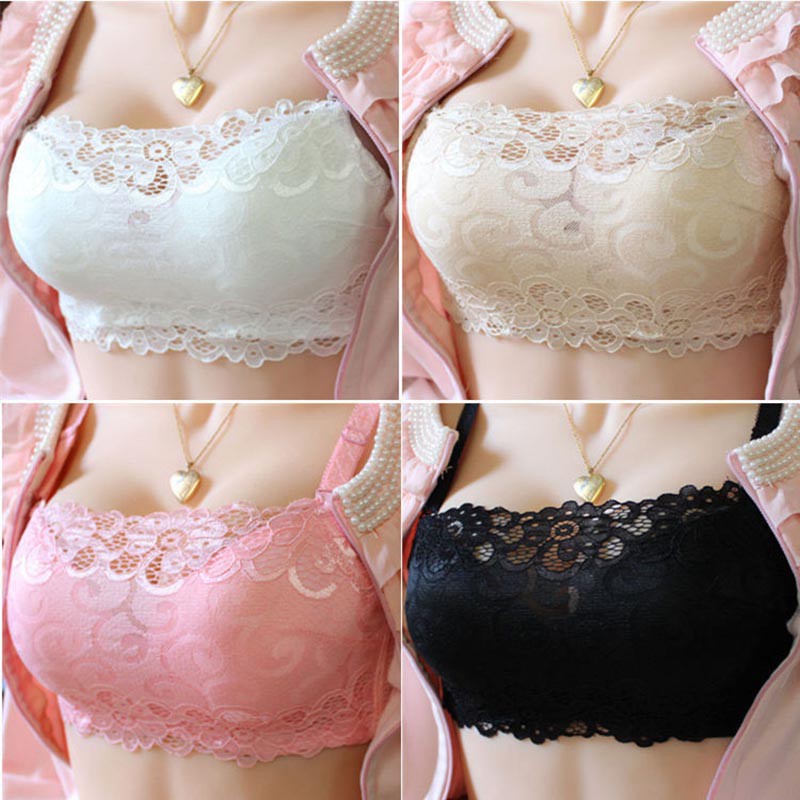 Women Deep V Underwire Non-Padded Push Up Lace Bra Brassiere