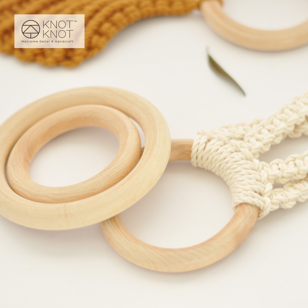 Wood Ring (1 set) (5/7/9/10/12cm)Macrame DIY Handcraft | Home Decor | Wood  Craft