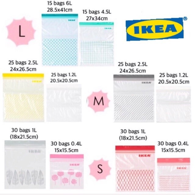 Zip lock on sale bag ikea