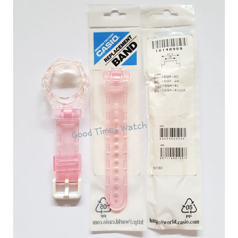 Baby g BG 169R 4 BG 169A Bg169 Casio Original BEZEL STRAP Package