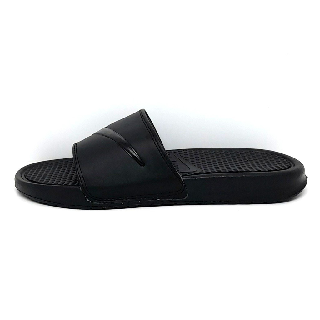 All black nike slippers online