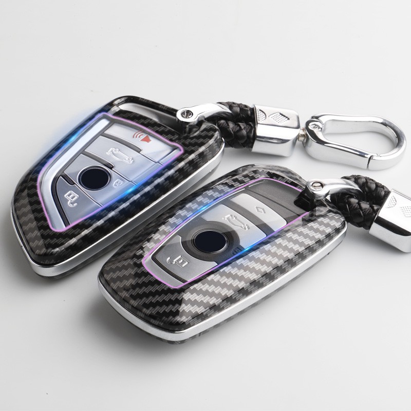 car key case for BMW E90 E60 E36 520 525 f30 f10 F18 118i 320i X3 X4 M3 M4  M5 E34 key cover holder shell carbon