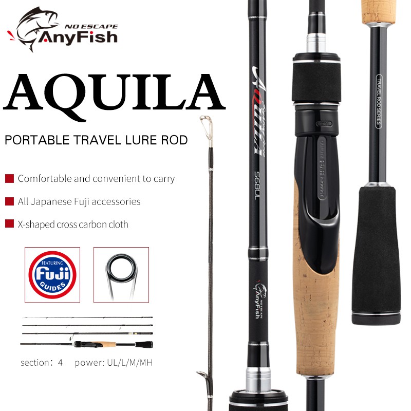 JAPAN FUJI-A Type Guide Ring ANYFISH AQUILA Travel Fishing Spinning Carbon Lure  Rod UL/L/M/MH Power1.83-2.13 Fast Action