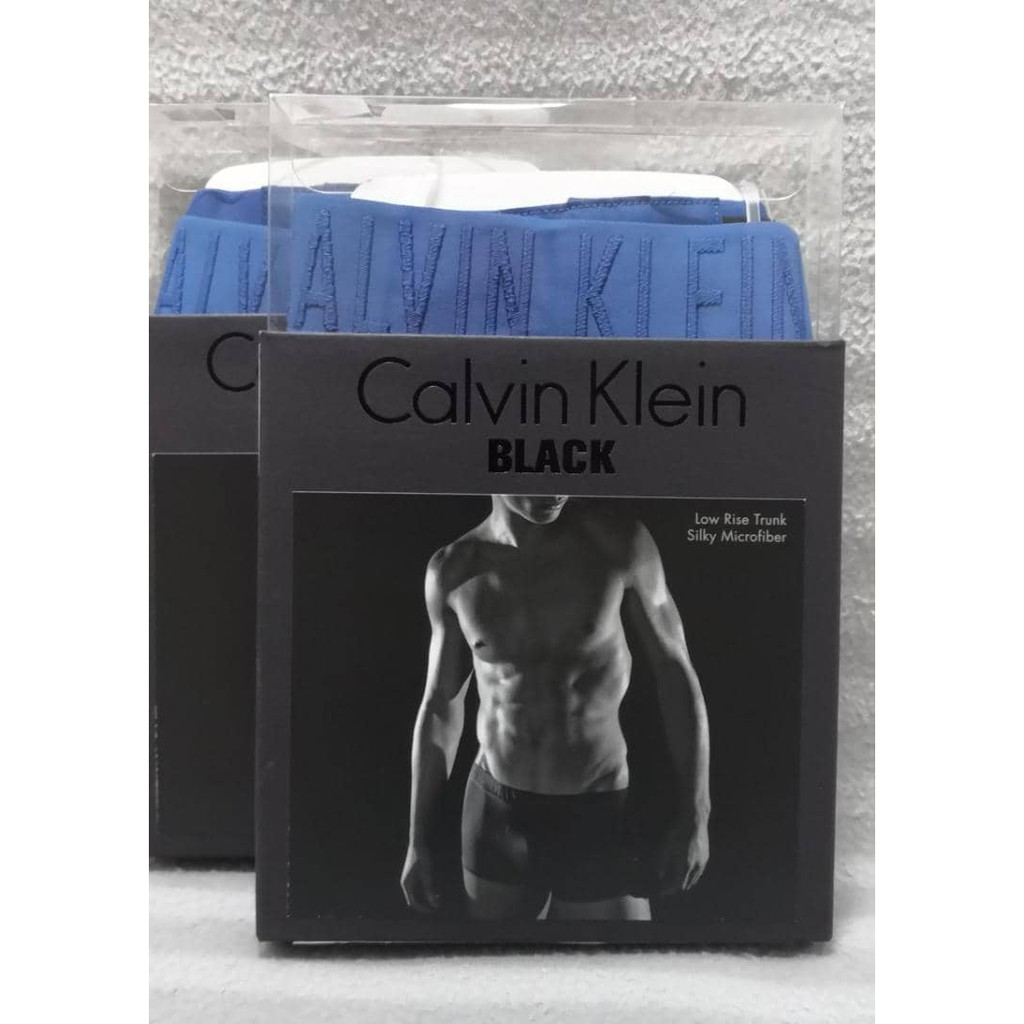 CALVIN KLEIN BLACK Low Rise Trunk Silky Microfiber CK Underwear