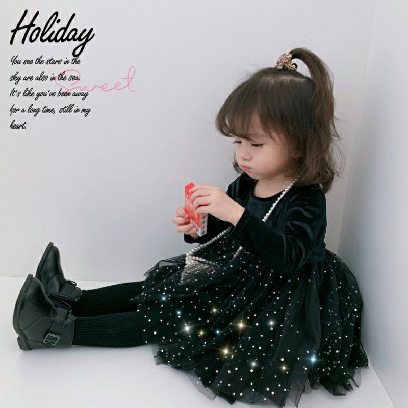 Baby girl black outlet velvet dress