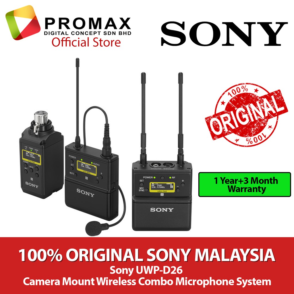 Ready Stock Sony UWP D26 Camera Mount Wireless Combo