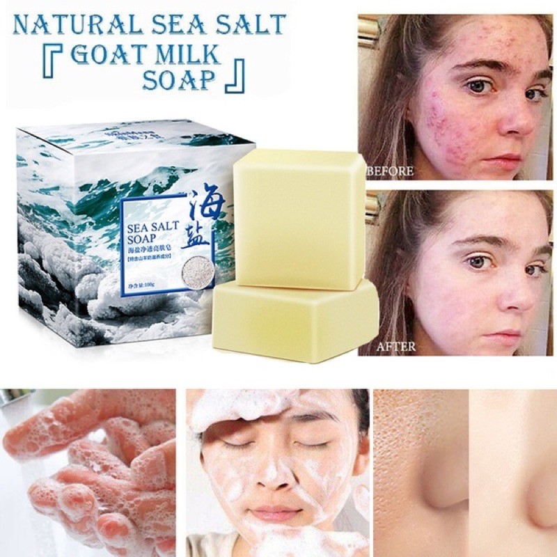 SABUN MURAH‼️Sea Salt Handmade Natural Goat Milk Soap Face Treatment Wash Soap  Goat Milk Sea Salt Soap Bath | Shopee Malaysia