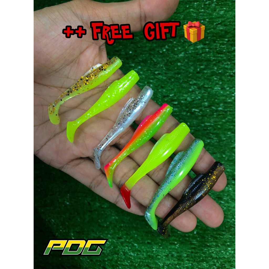 Soft Bait Soft Plastic Paddle Tail Soft plastik Umpan Siakap Haruan Clone  Zman Gewang Lure Fishing Softplastic Swimbait