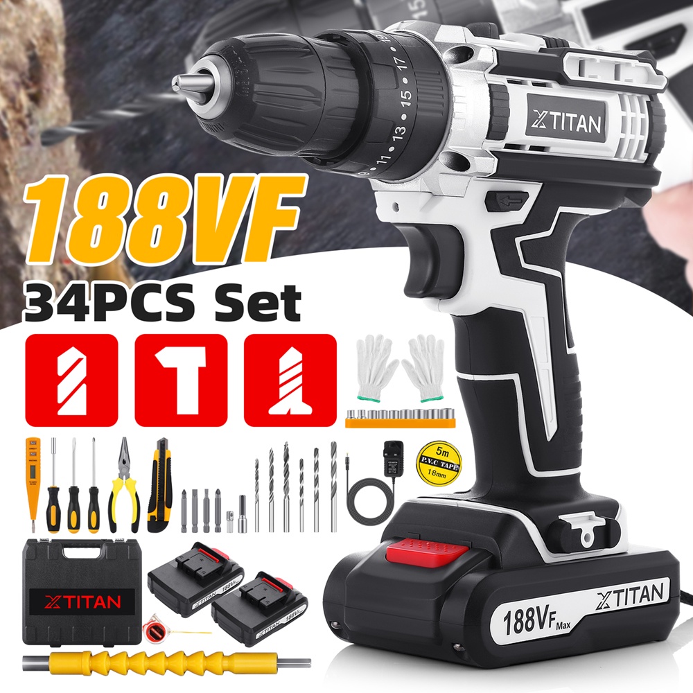 Titan cordless drill online battery