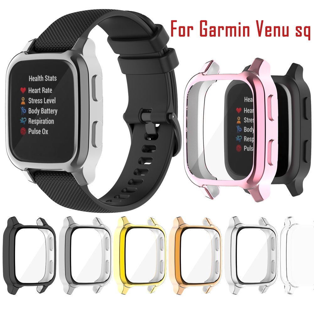 Protection Case For Garmin Venu SQ Smart Watch Plating TPU Soft Cover Full  Screen Protector Shell For Garmin Venu Sq 2 Case