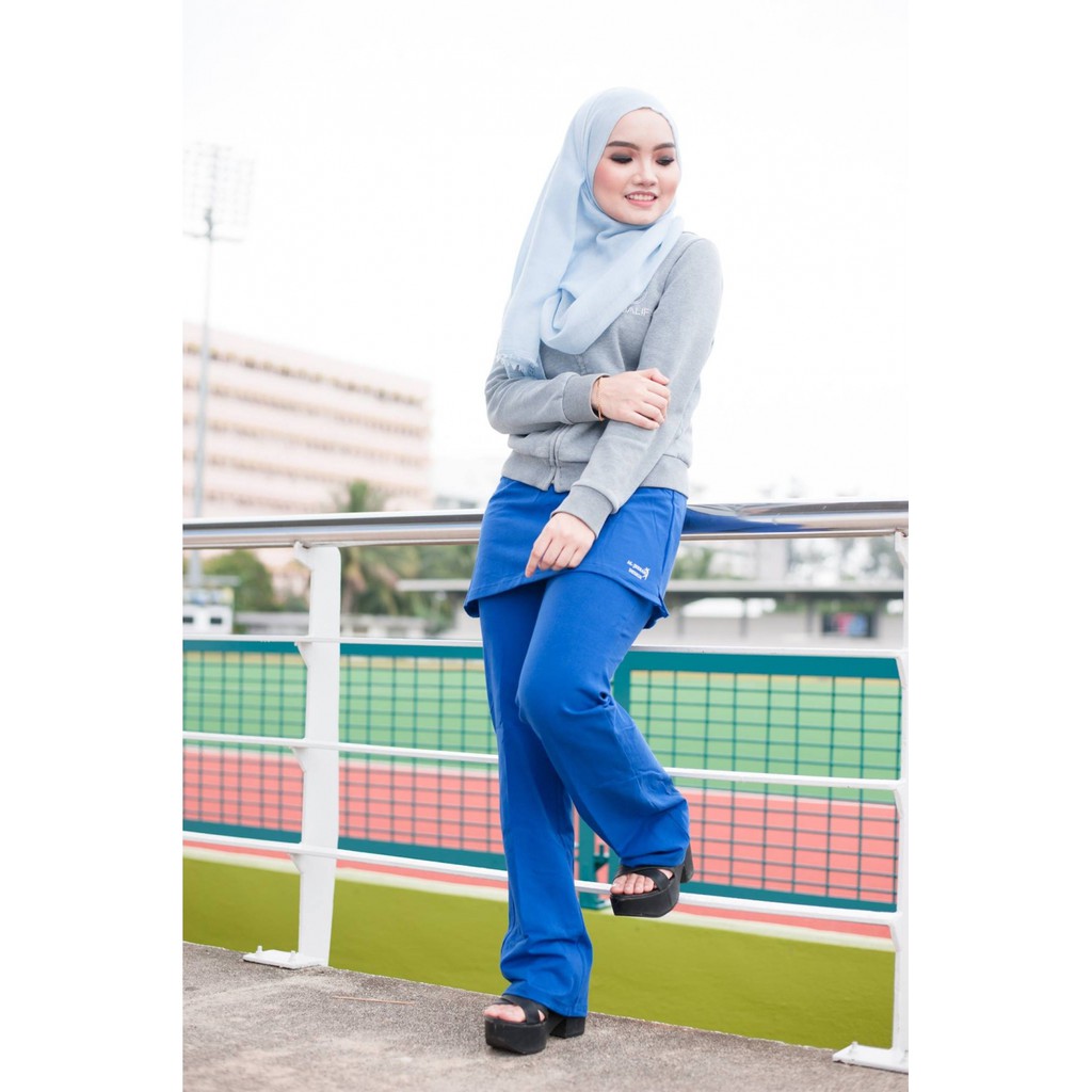 SPORT SKIRT PANTS BASIC ROYAL BLUE FREE SHIPPING READY STOCK