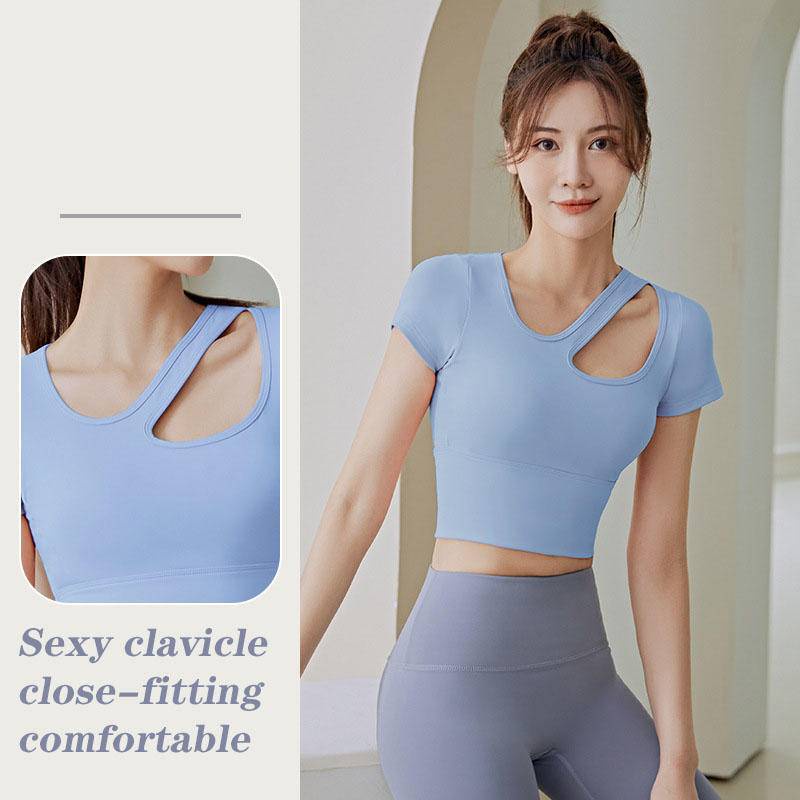 Women Activewear Solid Color Short Sleeve Tracksuit Ladies Sports