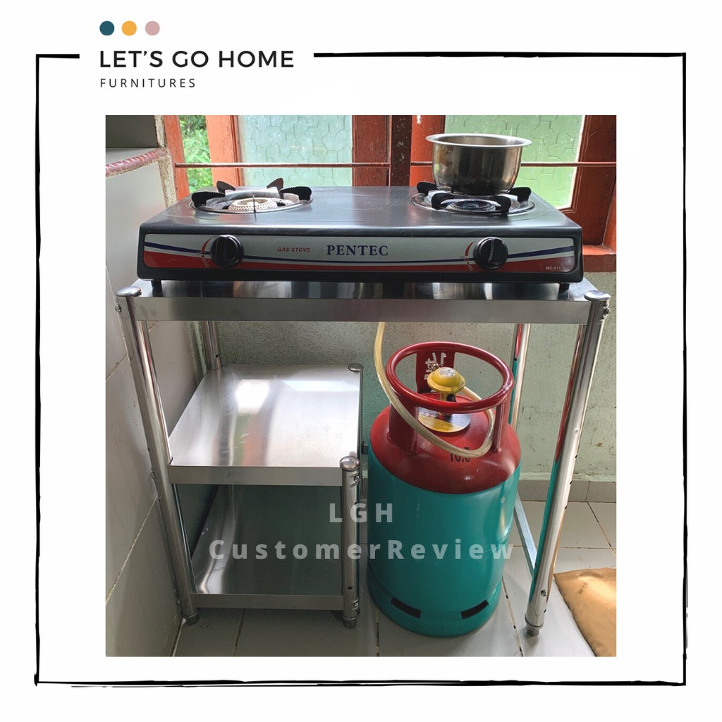 Stainless steel online gas stove stand