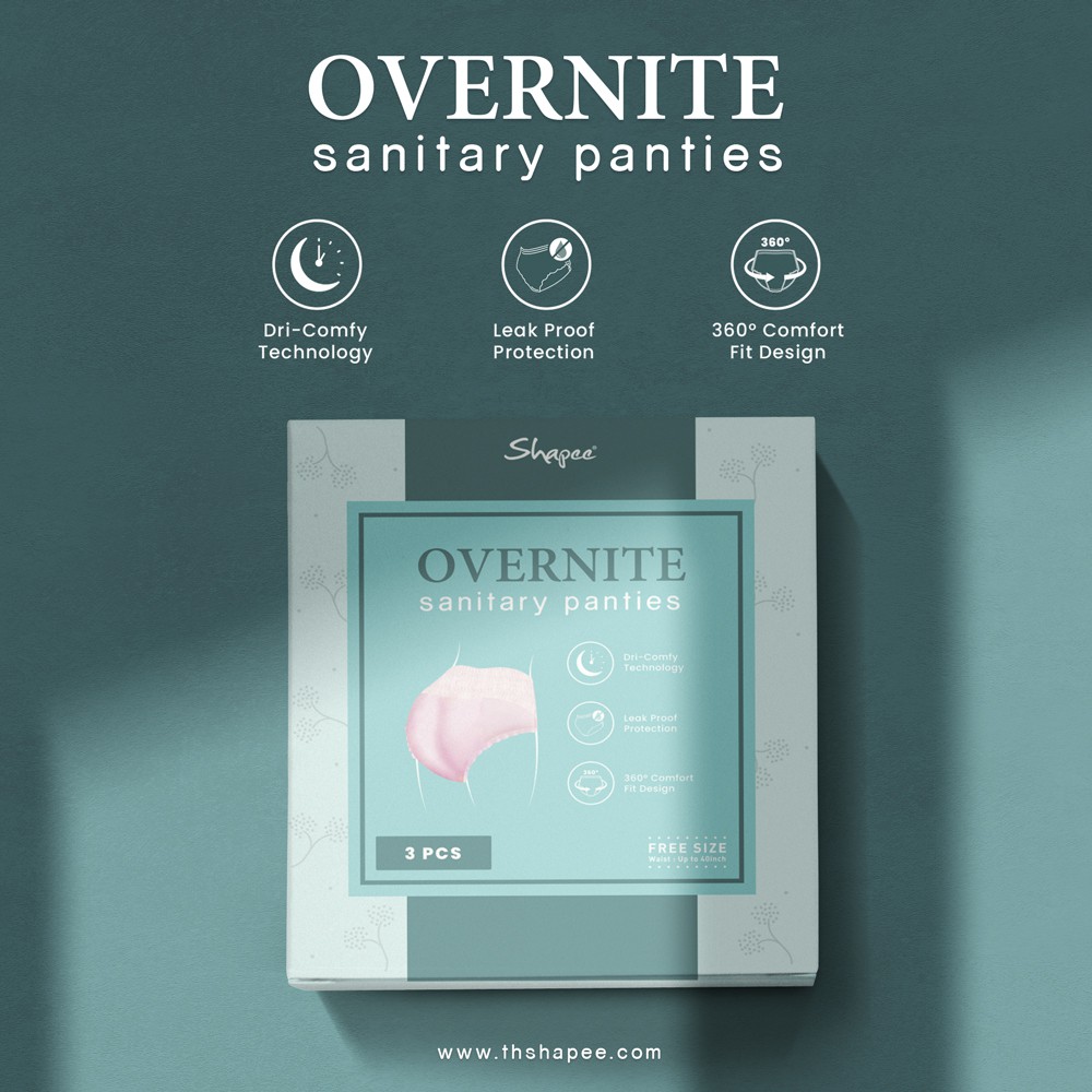 Overnite Sanitary Pants (3 pcs) by Shapee