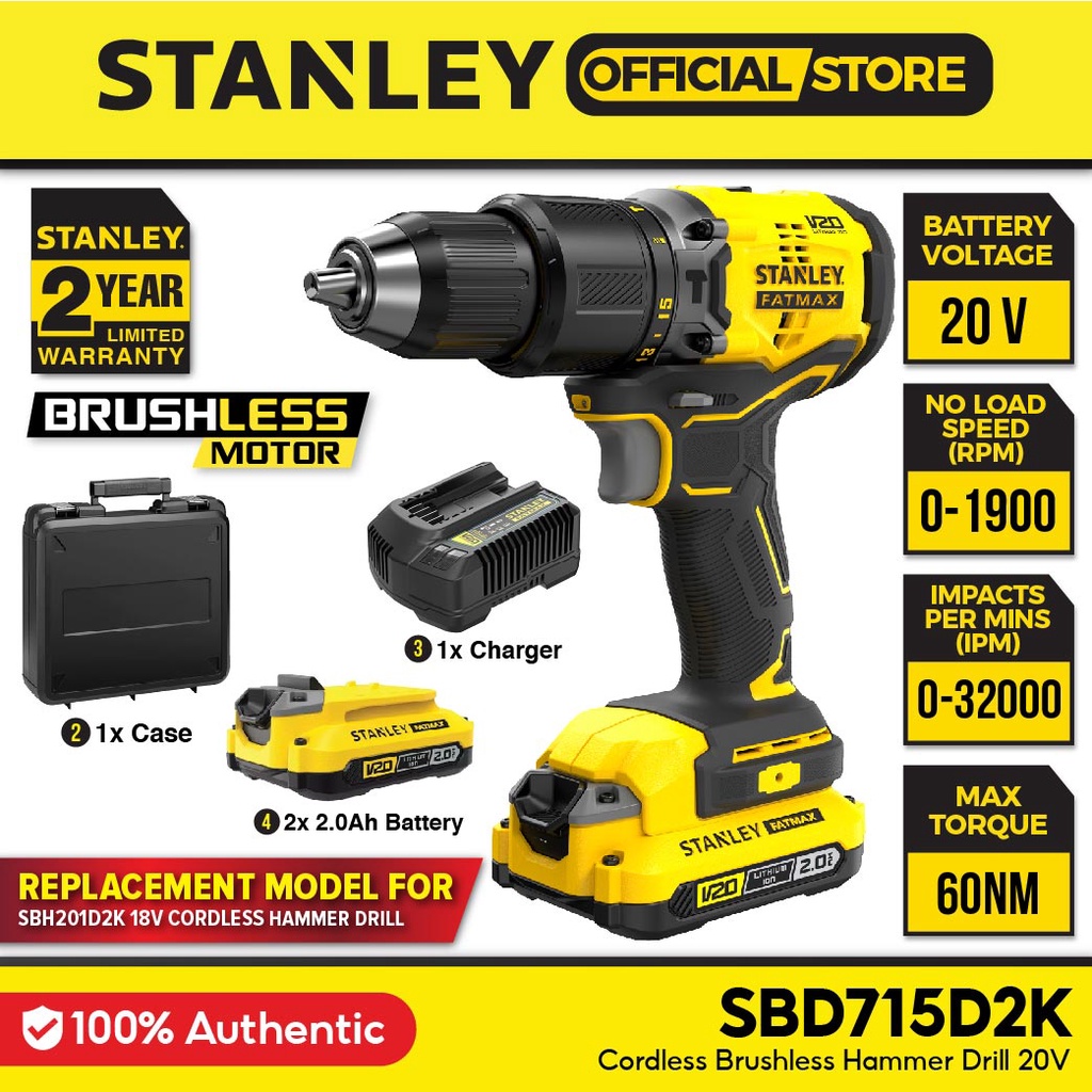 Stanley cordless drill online battery