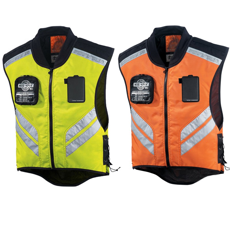 Motorcycle safety outlet vest