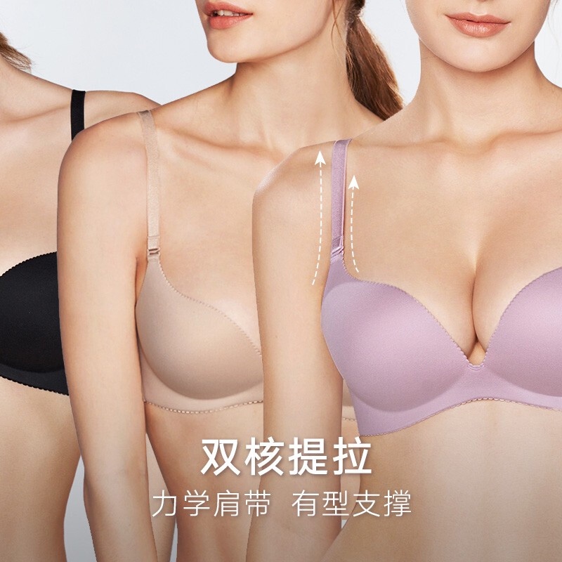 City Beauty French Sexy Big Boobs Small Beauty Thin Back No Underwire Front  Buckle Cotton Bra Cup Triangle Small Bra Cover - Bra & Brief Sets -  AliExpress