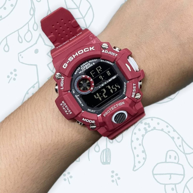 Maroon g hot sale shock watch