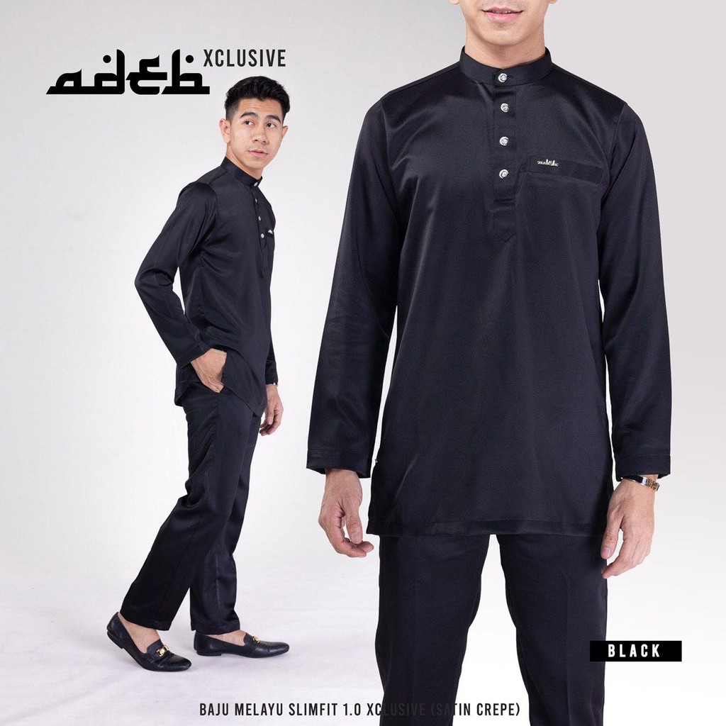 Baju melayu lelaki slim hot sale fit