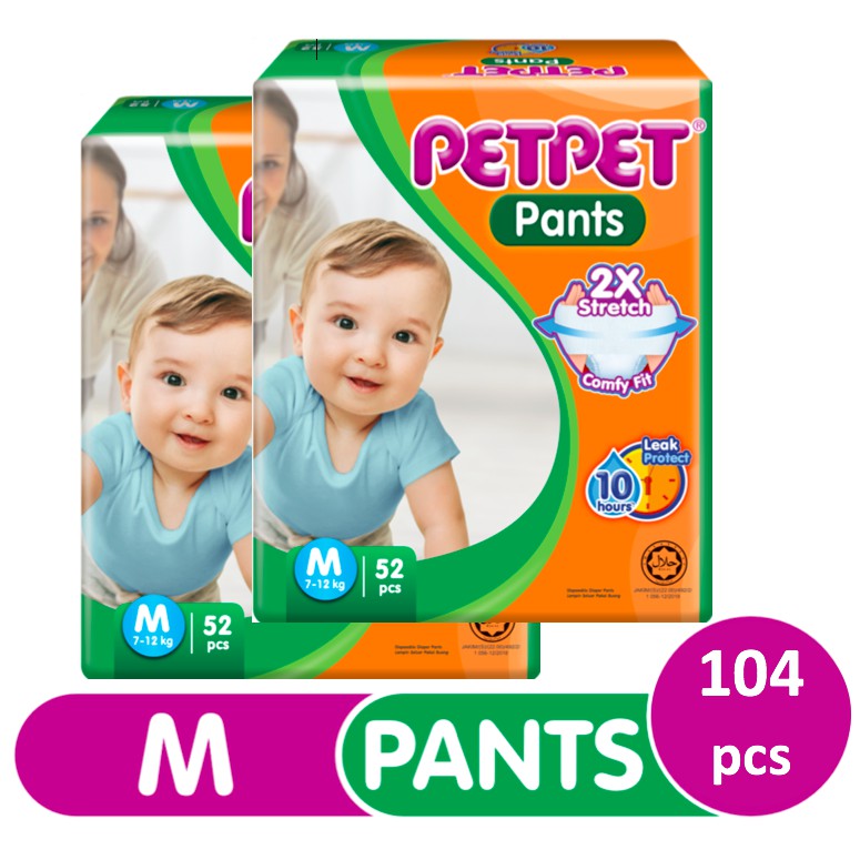PETPET Pants M / L / XL (2 packs) / Baby Diapers / Baby / Lampin Bayi