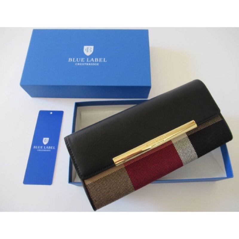 Burberry blue best sale label wallet