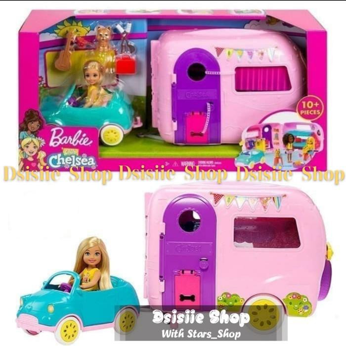 Meichowshop032 Barbie Club Chelsea Barbie Doll Set Campervan Car