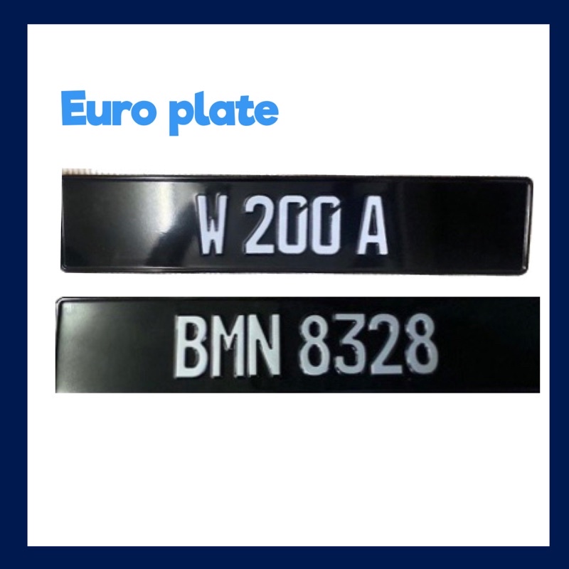 Euro deals number plates