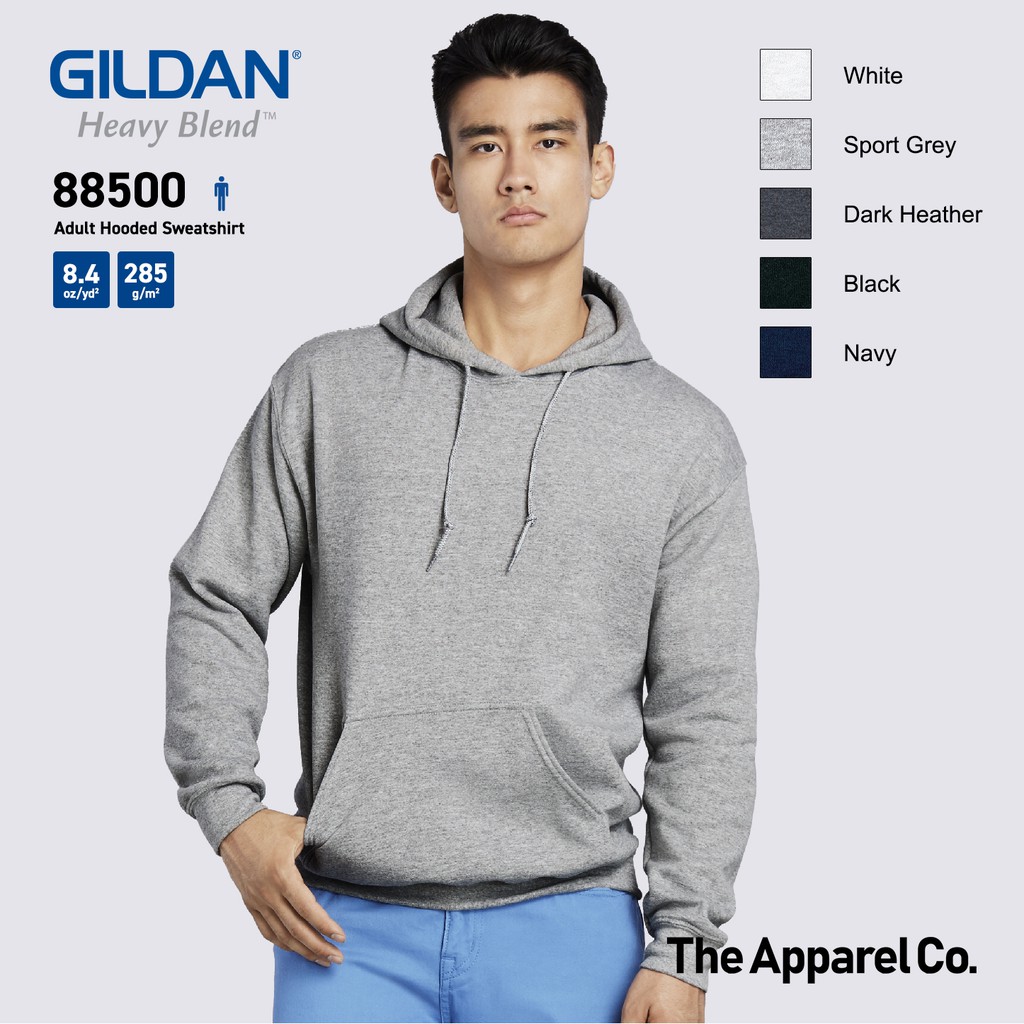 Gildan Heavy Blend 88500 Adult Hooded Sweatshirt White Sport