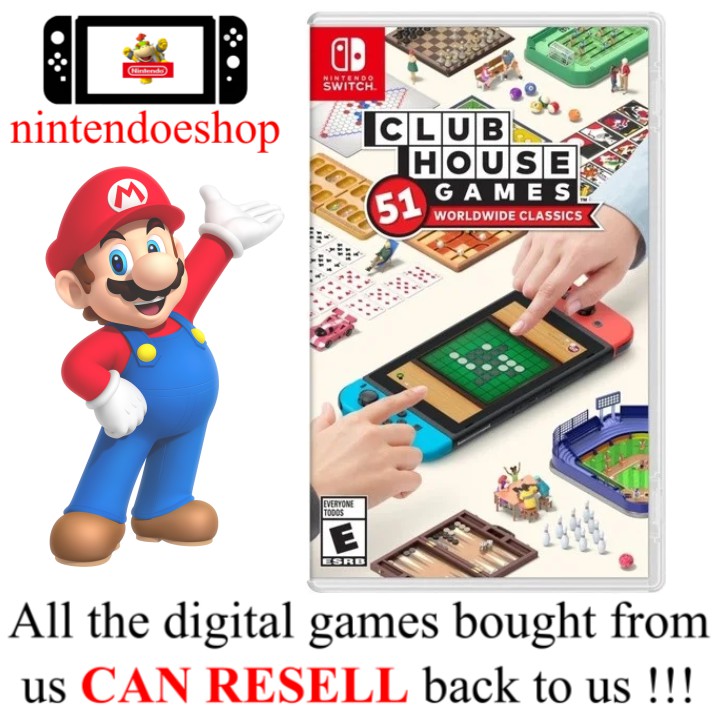  Clubhouse Games: 51 Worldwide Classics - Nintendo Switch  [Digital Code] : Everything Else