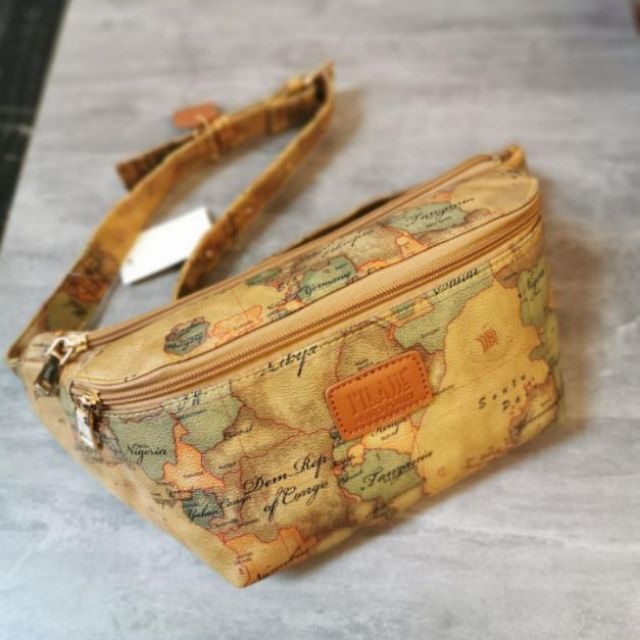 New arrivals Alviero Martini Map Unisex Waist Pouch Shopee