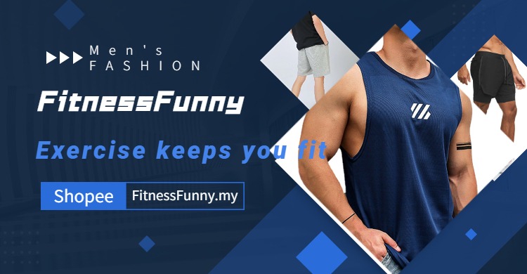 FitnessFunny Quick Dry Sleeveless Gym Shirt Workout Baju Lelaki Singlet Men  B9 (Size M-4XL)