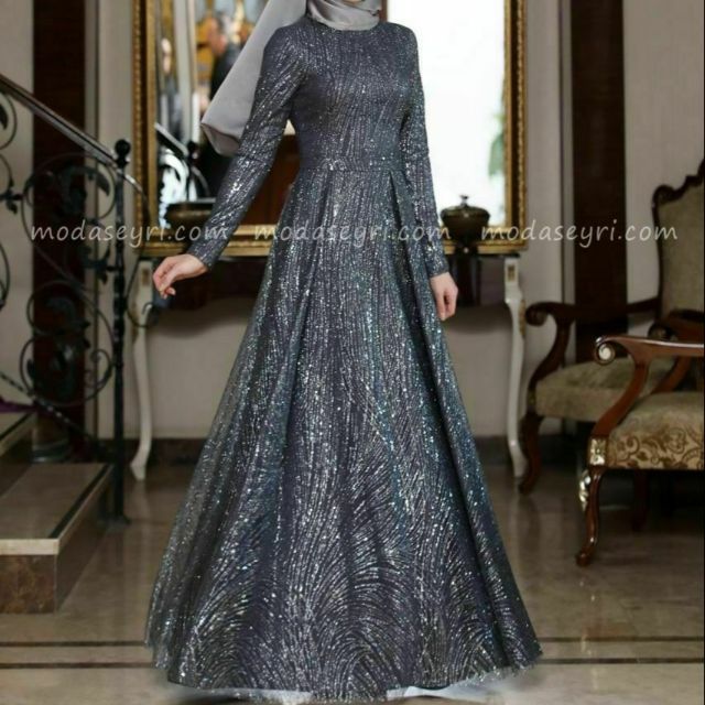 Glitter sales dress muslimah