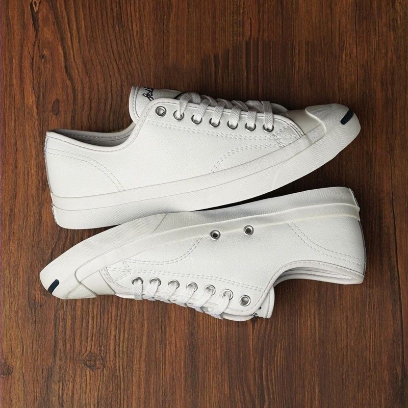 Jack purcell all sales white leather