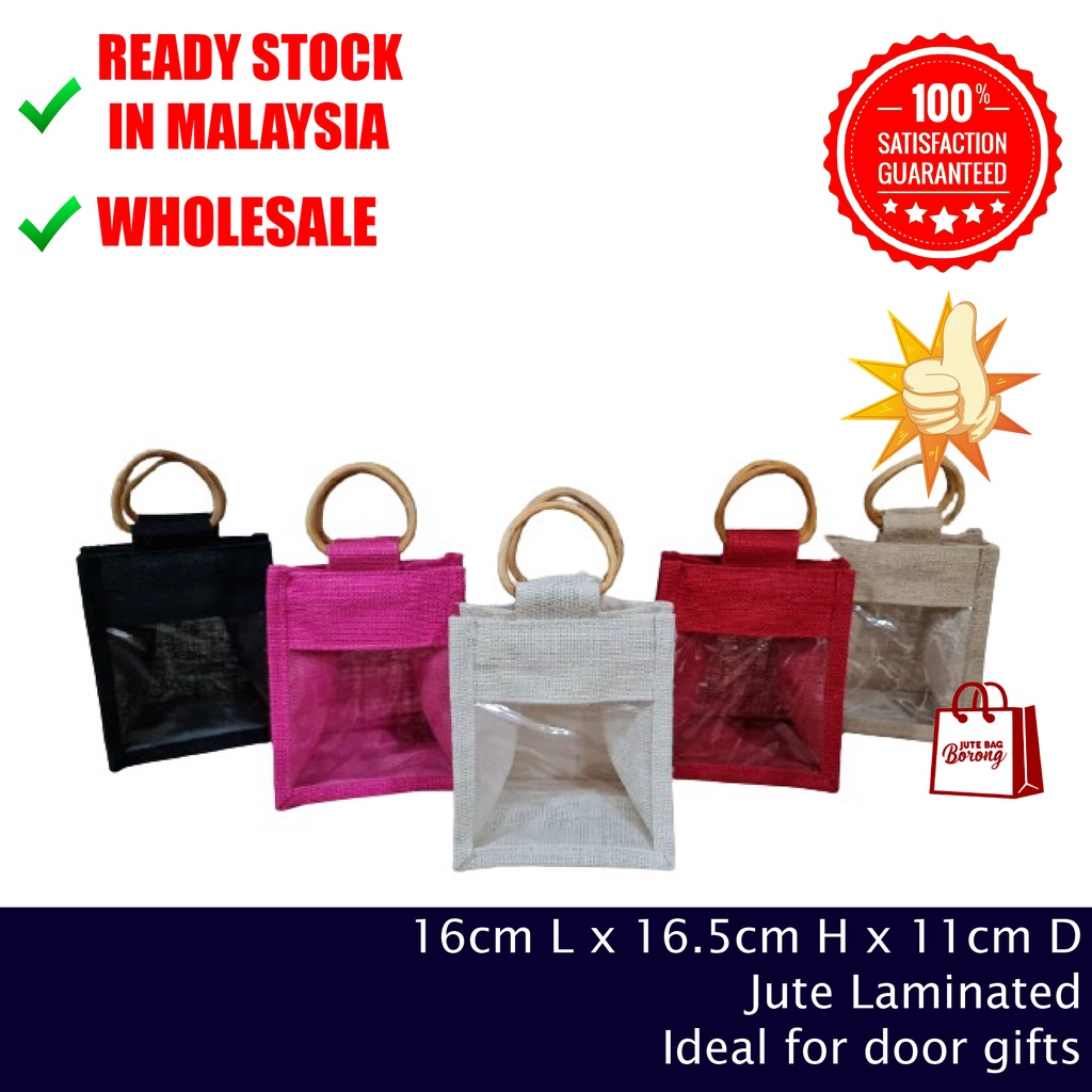 Wedding Door Gift Transparent Mini Jute Bag Wholesale Gift Pack