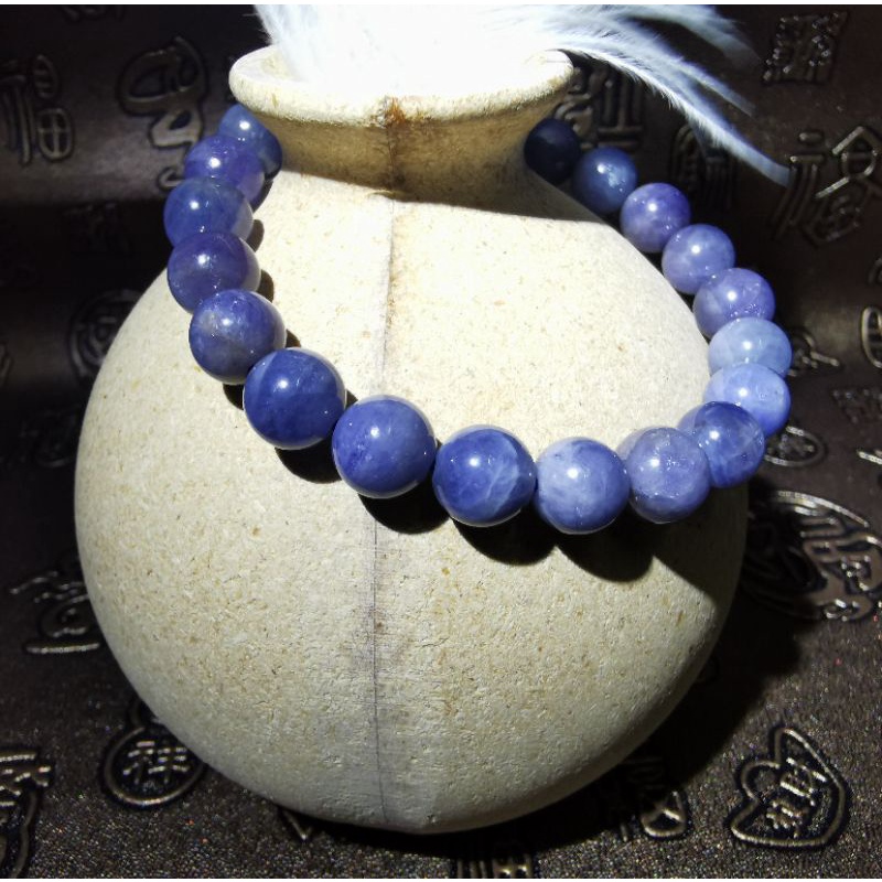 一物一图】Natural Tanzanite Bracelet 8.6mm 天然坦桑石手串| Shopee