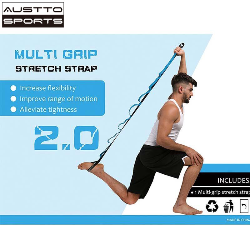 Austto 8 Loops Stretch Strap Non-Elastic Band Perfect Exercise and Physical  Therapy Belt Stretching Strap for PT(Physical Therapy), Yoga, Pilates,  Dance,Rehab