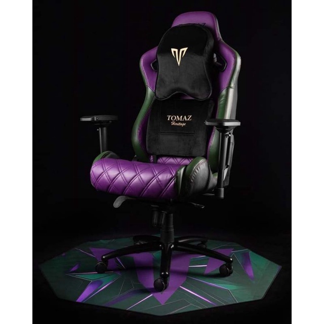 Purple and green gaming chair hot sale