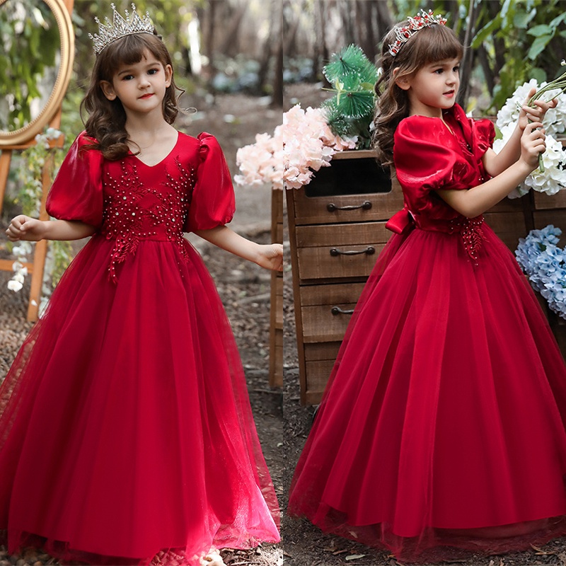 Kids Dresses Girls Wedding Dress Elegant - Princess Long Dress