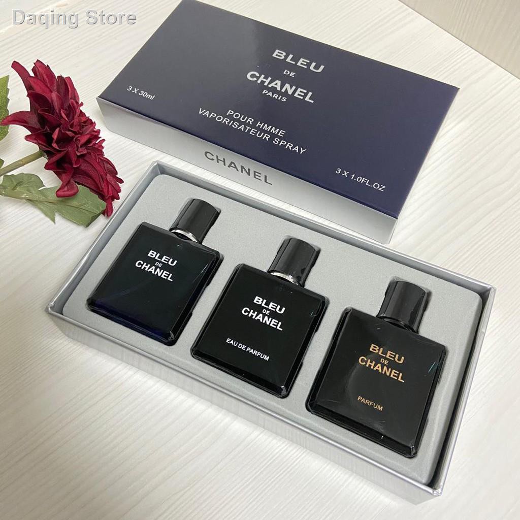 ▧Bleu de Chanel Perfume Gift Set/Travel Size (3 x 30ml) for Men  EDT/EDP/PARFUM