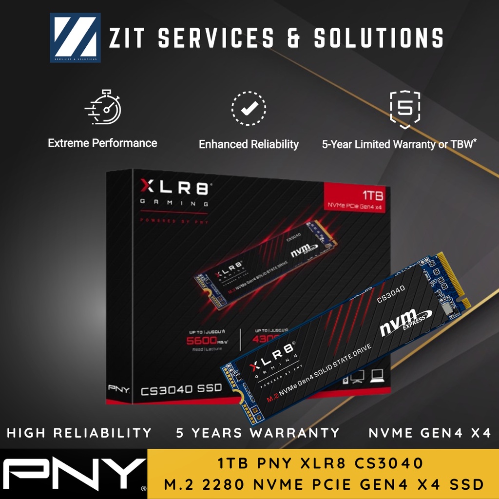 PNY CS3030 XLR8 -1TO NVME - Extreme Gaming